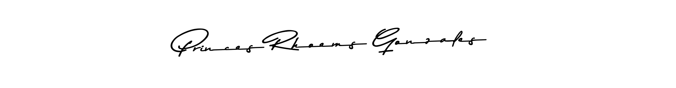Create a beautiful signature design for name Princes Rhoems Gonzales. With this signature (Asem Kandis PERSONAL USE) fonts, you can make a handwritten signature for free. Princes Rhoems Gonzales signature style 9 images and pictures png