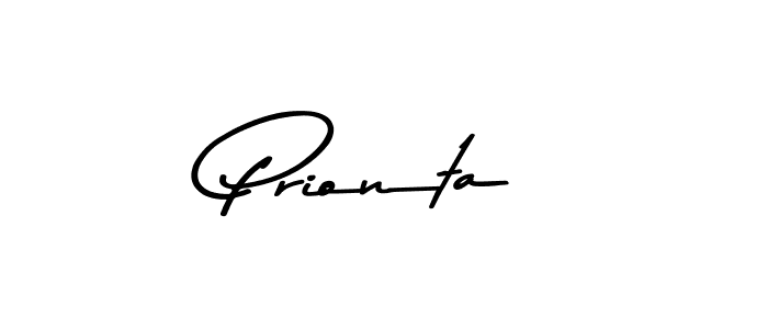 Make a beautiful signature design for name Prionta. With this signature (Asem Kandis PERSONAL USE) style, you can create a handwritten signature for free. Prionta signature style 9 images and pictures png