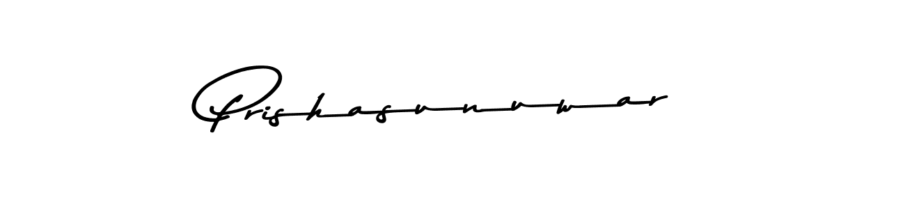The best way (Asem Kandis PERSONAL USE) to make a short signature is to pick only two or three words in your name. The name Prishasunuwar include a total of six letters. For converting this name. Prishasunuwar signature style 9 images and pictures png