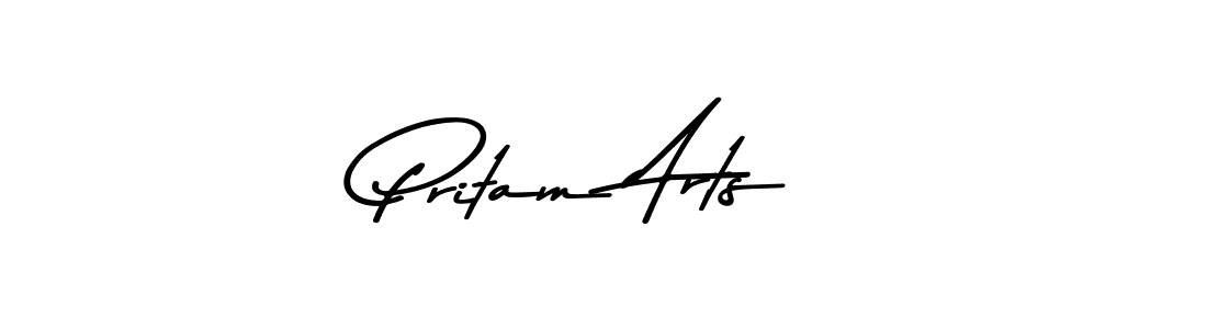Design your own signature with our free online signature maker. With this signature software, you can create a handwritten (Asem Kandis PERSONAL USE) signature for name Pritam Arts. Pritam Arts signature style 9 images and pictures png