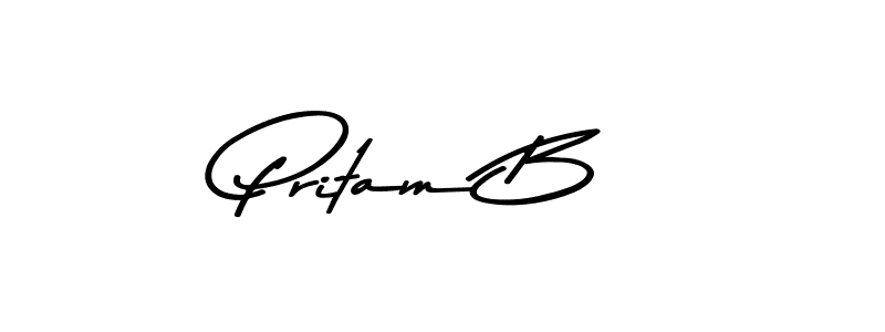 How to Draw Pritam B signature style? Asem Kandis PERSONAL USE is a latest design signature styles for name Pritam B. Pritam B signature style 9 images and pictures png