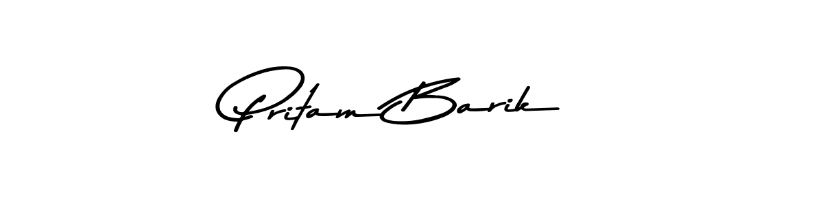 The best way (Asem Kandis PERSONAL USE) to make a short signature is to pick only two or three words in your name. The name Pritam Barik include a total of six letters. For converting this name. Pritam Barik signature style 9 images and pictures png