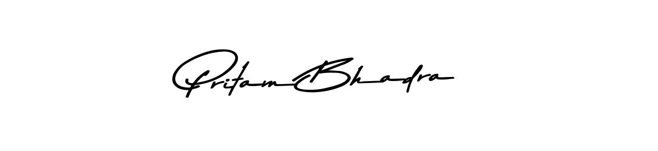 Design your own signature with our free online signature maker. With this signature software, you can create a handwritten (Asem Kandis PERSONAL USE) signature for name Pritam Bhadra. Pritam Bhadra signature style 9 images and pictures png