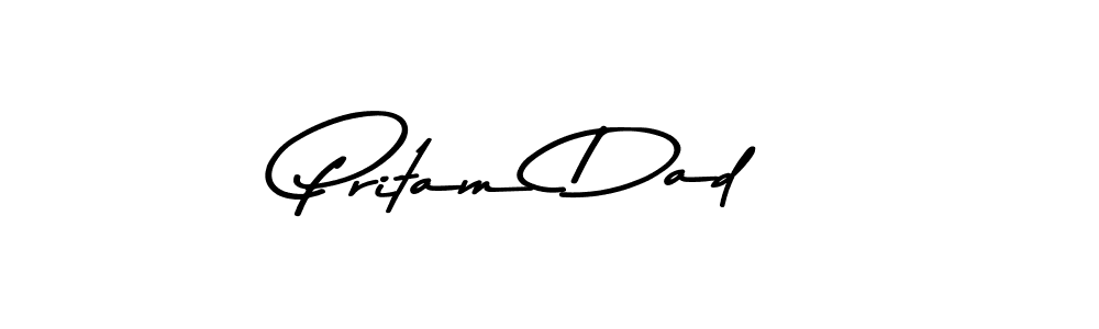 Make a beautiful signature design for name Pritam Dad. With this signature (Asem Kandis PERSONAL USE) style, you can create a handwritten signature for free. Pritam Dad signature style 9 images and pictures png