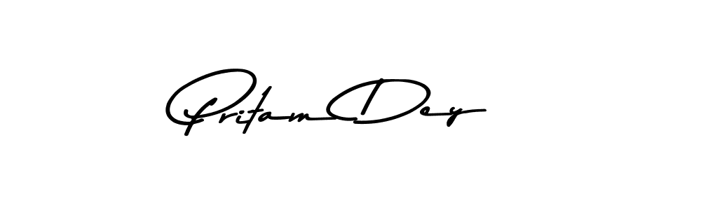 How to make Pritam Dey name signature. Use Asem Kandis PERSONAL USE style for creating short signs online. This is the latest handwritten sign. Pritam Dey signature style 9 images and pictures png