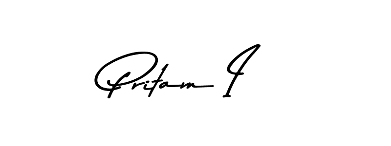 Use a signature maker to create a handwritten signature online. With this signature software, you can design (Asem Kandis PERSONAL USE) your own signature for name Pritam I. Pritam I signature style 9 images and pictures png