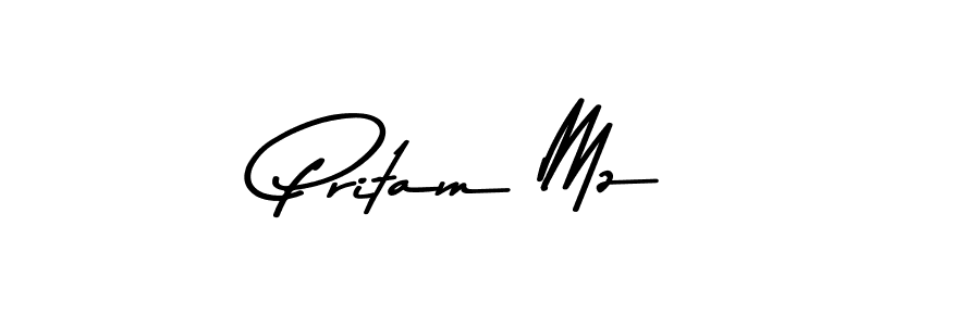 This is the best signature style for the Pritam Mz name. Also you like these signature font (Asem Kandis PERSONAL USE). Mix name signature. Pritam Mz signature style 9 images and pictures png