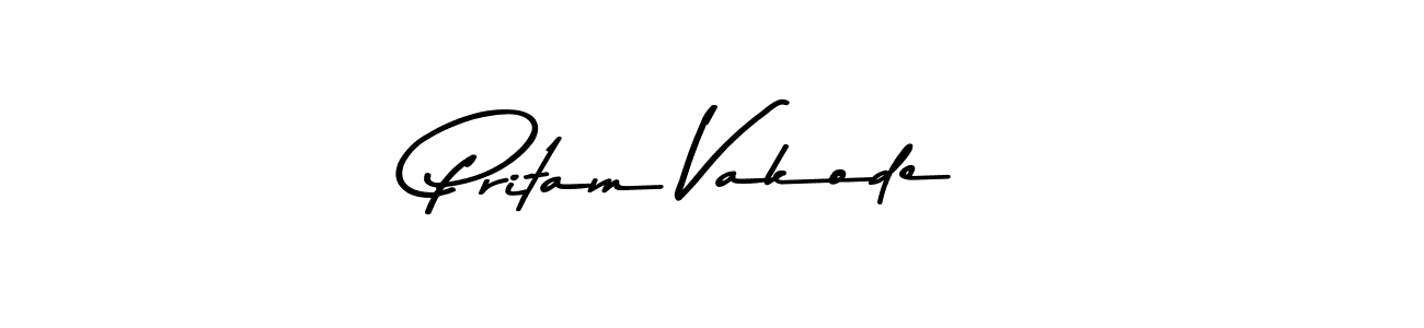 Design your own signature with our free online signature maker. With this signature software, you can create a handwritten (Asem Kandis PERSONAL USE) signature for name Pritam Vakode. Pritam Vakode signature style 9 images and pictures png