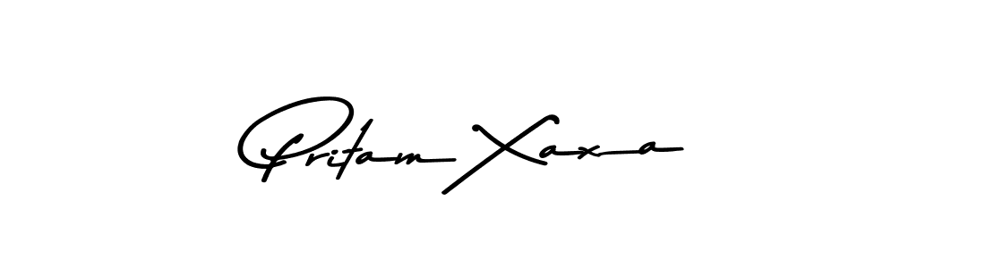 How to make Pritam Xaxa name signature. Use Asem Kandis PERSONAL USE style for creating short signs online. This is the latest handwritten sign. Pritam Xaxa signature style 9 images and pictures png