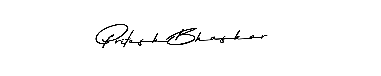 Pritesh Bhaskar stylish signature style. Best Handwritten Sign (Asem Kandis PERSONAL USE) for my name. Handwritten Signature Collection Ideas for my name Pritesh Bhaskar. Pritesh Bhaskar signature style 9 images and pictures png