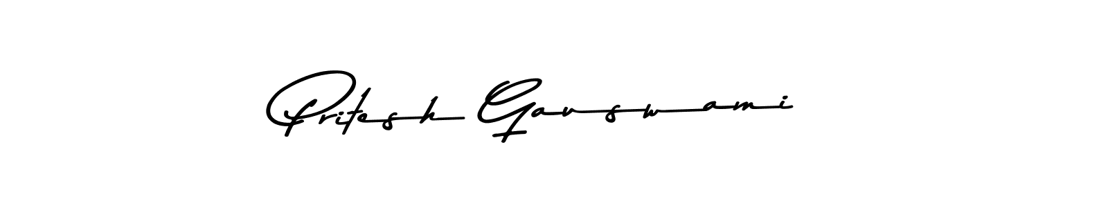 Also we have Pritesh Gauswami name is the best signature style. Create professional handwritten signature collection using Asem Kandis PERSONAL USE autograph style. Pritesh Gauswami signature style 9 images and pictures png