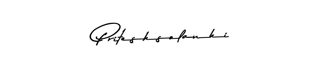 Make a beautiful signature design for name Priteshsolanki. With this signature (Asem Kandis PERSONAL USE) style, you can create a handwritten signature for free. Priteshsolanki signature style 9 images and pictures png