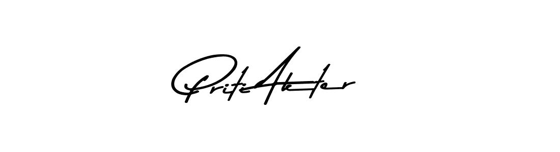 Similarly Asem Kandis PERSONAL USE is the best handwritten signature design. Signature creator online .You can use it as an online autograph creator for name Priti Akter. Priti Akter signature style 9 images and pictures png