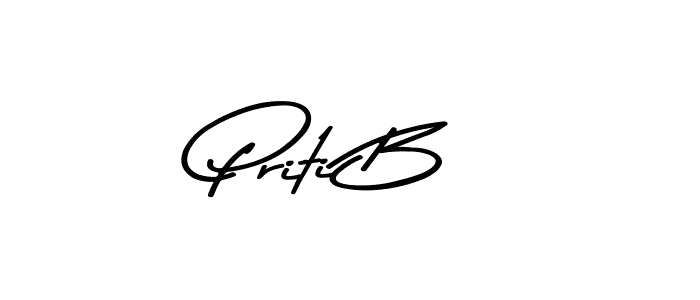 Design your own signature with our free online signature maker. With this signature software, you can create a handwritten (Asem Kandis PERSONAL USE) signature for name Priti B. Priti B signature style 9 images and pictures png