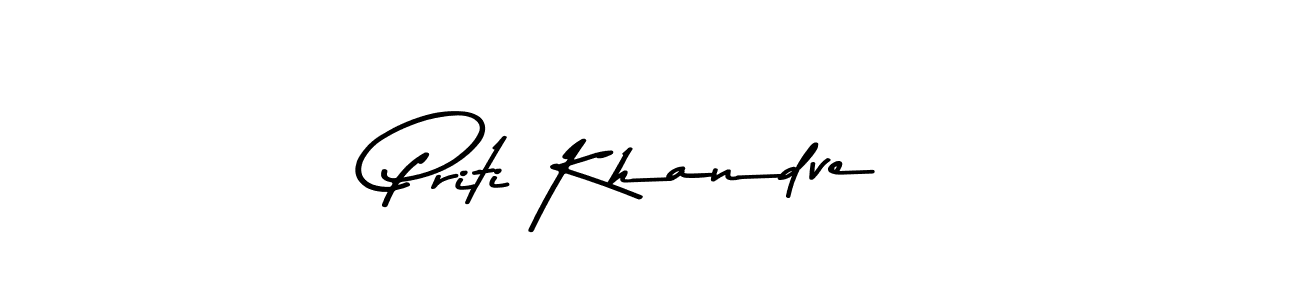 Asem Kandis PERSONAL USE is a professional signature style that is perfect for those who want to add a touch of class to their signature. It is also a great choice for those who want to make their signature more unique. Get Priti Khandve name to fancy signature for free. Priti Khandve signature style 9 images and pictures png