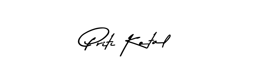 Create a beautiful signature design for name Priti Kotal. With this signature (Asem Kandis PERSONAL USE) fonts, you can make a handwritten signature for free. Priti Kotal signature style 9 images and pictures png