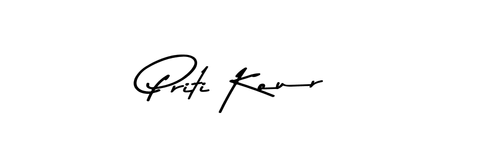 Design your own signature with our free online signature maker. With this signature software, you can create a handwritten (Asem Kandis PERSONAL USE) signature for name Priti Kour. Priti Kour signature style 9 images and pictures png