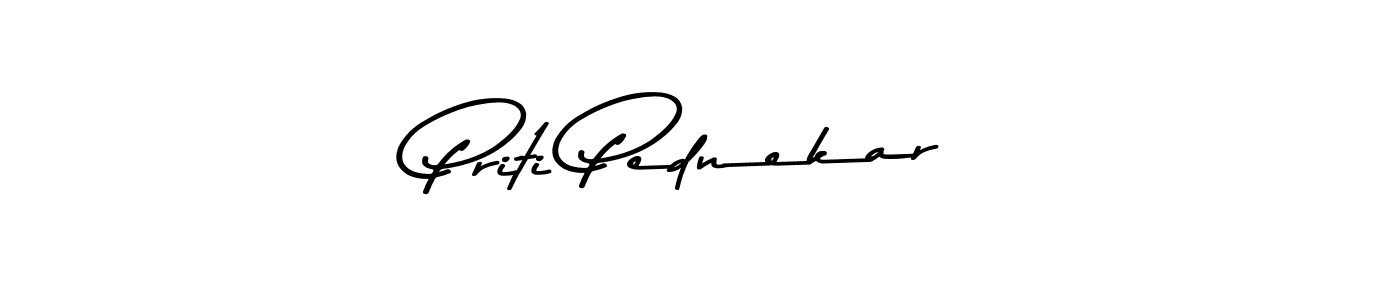 This is the best signature style for the Priti Pednekar name. Also you like these signature font (Asem Kandis PERSONAL USE). Mix name signature. Priti Pednekar signature style 9 images and pictures png