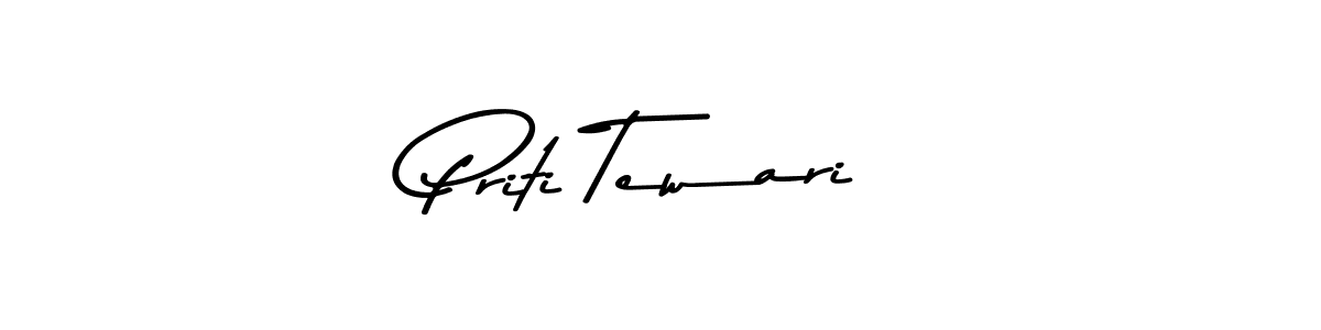 How to make Priti Tewari name signature. Use Asem Kandis PERSONAL USE style for creating short signs online. This is the latest handwritten sign. Priti Tewari signature style 9 images and pictures png