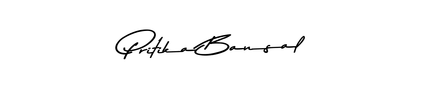 Design your own signature with our free online signature maker. With this signature software, you can create a handwritten (Asem Kandis PERSONAL USE) signature for name Pritika Bansal. Pritika Bansal signature style 9 images and pictures png