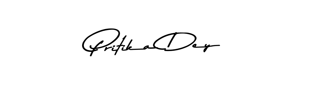 How to make Pritika Dey name signature. Use Asem Kandis PERSONAL USE style for creating short signs online. This is the latest handwritten sign. Pritika Dey signature style 9 images and pictures png