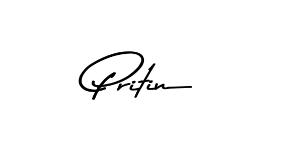 Use a signature maker to create a handwritten signature online. With this signature software, you can design (Asem Kandis PERSONAL USE) your own signature for name Pritin. Pritin signature style 9 images and pictures png