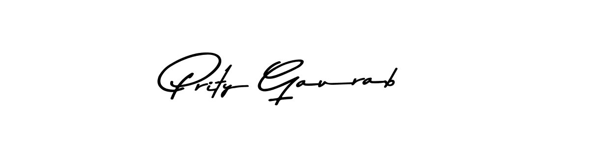 Create a beautiful signature design for name Prity Gaurab. With this signature (Asem Kandis PERSONAL USE) fonts, you can make a handwritten signature for free. Prity Gaurab signature style 9 images and pictures png