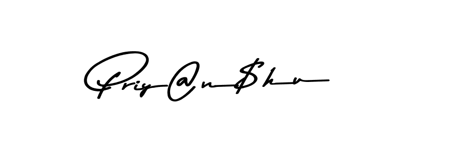 Make a beautiful signature design for name Priy@n$hu. With this signature (Asem Kandis PERSONAL USE) style, you can create a handwritten signature for free. Priy@n$hu signature style 9 images and pictures png