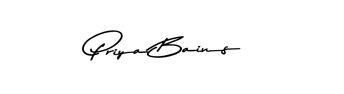 Similarly Asem Kandis PERSONAL USE is the best handwritten signature design. Signature creator online .You can use it as an online autograph creator for name Priya Bains. Priya Bains signature style 9 images and pictures png