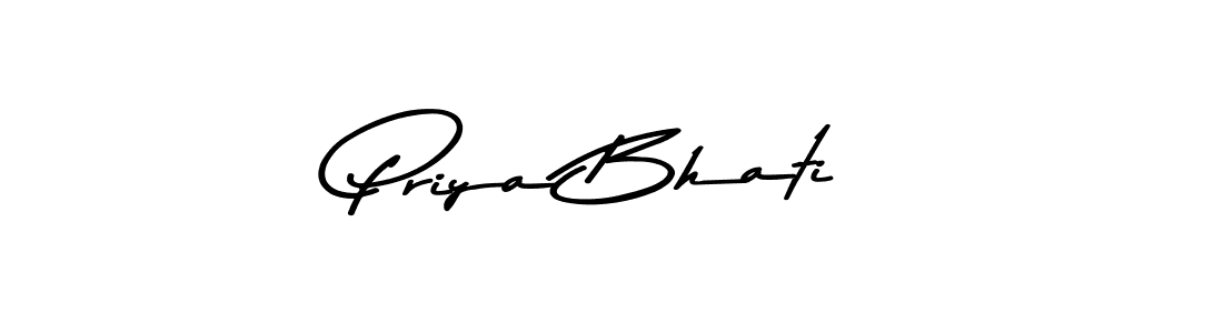 Design your own signature with our free online signature maker. With this signature software, you can create a handwritten (Asem Kandis PERSONAL USE) signature for name Priya Bhati. Priya Bhati signature style 9 images and pictures png