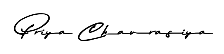 Looking for an artistic signature for Priya Chaurasiya? The Asem Kandis PERSONAL USE calligraphy style gives a sophisticated flow suitable for business cards and emails. Priya Chaurasiya signature style 9 images and pictures png