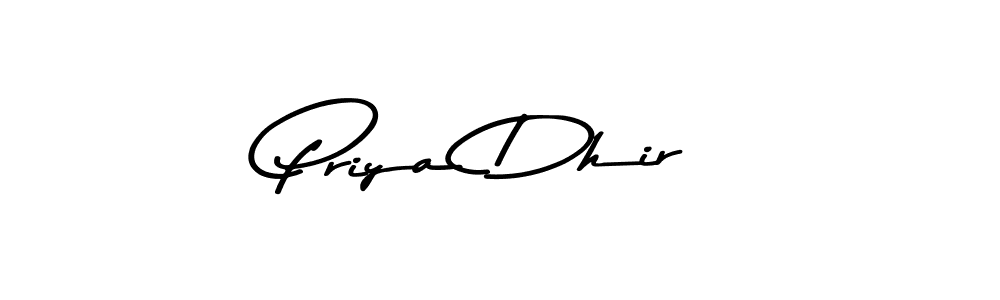 Also You can easily find your signature by using the search form. We will create Priya Dhir name handwritten signature images for you free of cost using Asem Kandis PERSONAL USE sign style. Priya Dhir signature style 9 images and pictures png