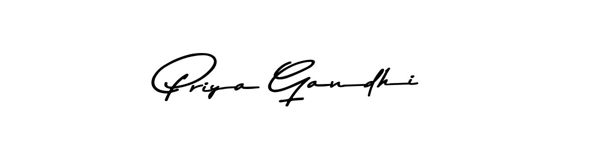 Design your own signature with our free online signature maker. With this signature software, you can create a handwritten (Asem Kandis PERSONAL USE) signature for name Priya Gandhi. Priya Gandhi signature style 9 images and pictures png