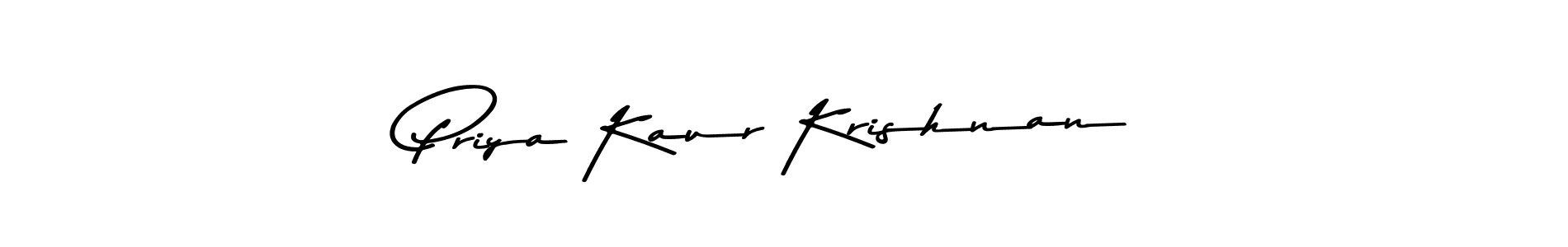 Design your own signature with our free online signature maker. With this signature software, you can create a handwritten (Asem Kandis PERSONAL USE) signature for name Priya Kaur Krishnan. Priya Kaur Krishnan signature style 9 images and pictures png