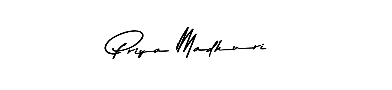 Create a beautiful signature design for name Priya Madhuri. With this signature (Asem Kandis PERSONAL USE) fonts, you can make a handwritten signature for free. Priya Madhuri signature style 9 images and pictures png