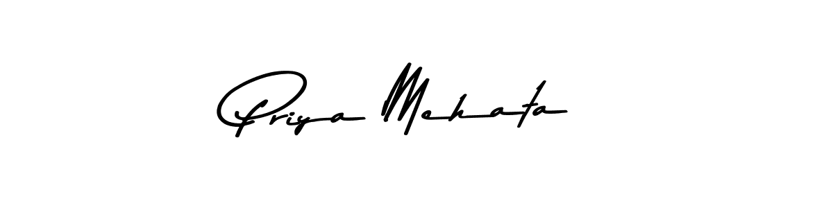 Create a beautiful signature design for name Priya Mehata. With this signature (Asem Kandis PERSONAL USE) fonts, you can make a handwritten signature for free. Priya Mehata signature style 9 images and pictures png