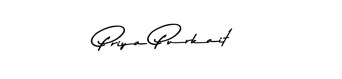 Make a beautiful signature design for name Priya Purkait. With this signature (Asem Kandis PERSONAL USE) style, you can create a handwritten signature for free. Priya Purkait signature style 9 images and pictures png