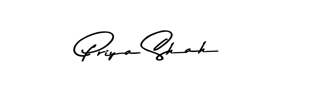 Design your own signature with our free online signature maker. With this signature software, you can create a handwritten (Asem Kandis PERSONAL USE) signature for name Priya Shah. Priya Shah signature style 9 images and pictures png