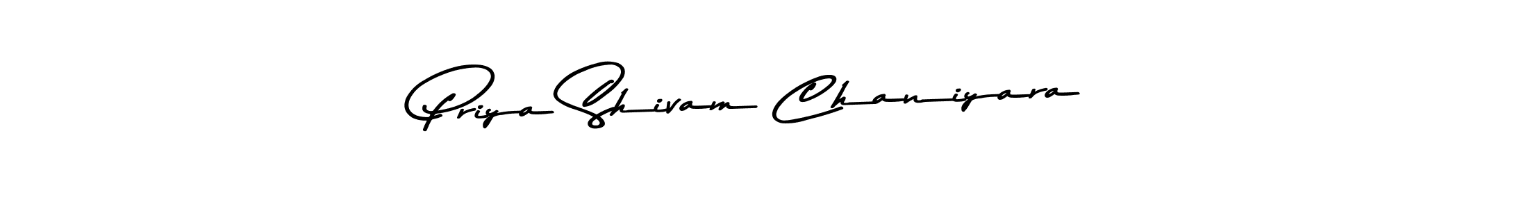 Create a beautiful signature design for name Priya Shivam Chaniyara. With this signature (Asem Kandis PERSONAL USE) fonts, you can make a handwritten signature for free. Priya Shivam Chaniyara signature style 9 images and pictures png