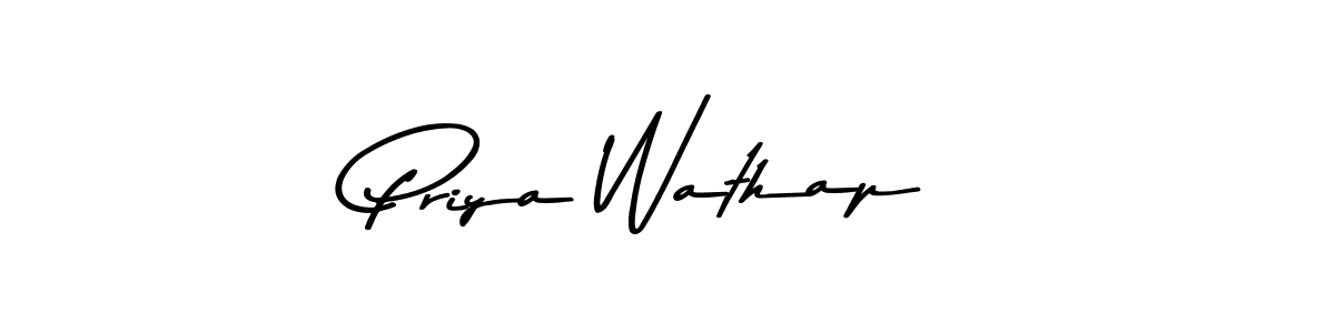 How to make Priya Wathap signature? Asem Kandis PERSONAL USE is a professional autograph style. Create handwritten signature for Priya Wathap name. Priya Wathap signature style 9 images and pictures png