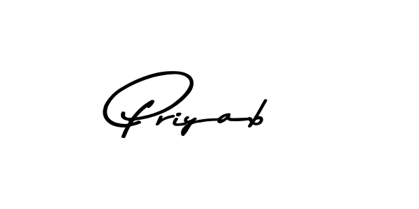 Make a beautiful signature design for name Priyab. With this signature (Asem Kandis PERSONAL USE) style, you can create a handwritten signature for free. Priyab signature style 9 images and pictures png