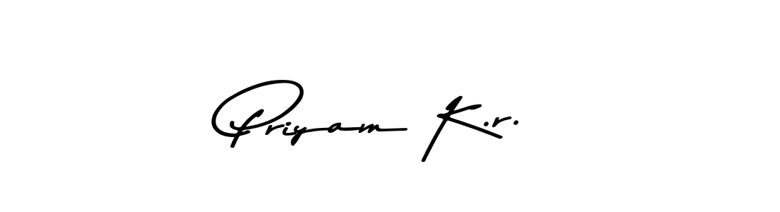 It looks lik you need a new signature style for name Priyam K.r.. Design unique handwritten (Asem Kandis PERSONAL USE) signature with our free signature maker in just a few clicks. Priyam K.r. signature style 9 images and pictures png