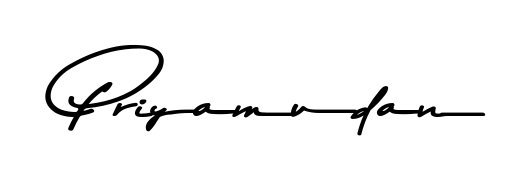 Personalize your online presence with Priyamudan signature rendered in elegant Asem Kandis PERSONAL USE font. Great for website footers and blogs. Priyamudan signature style 9 images and pictures png