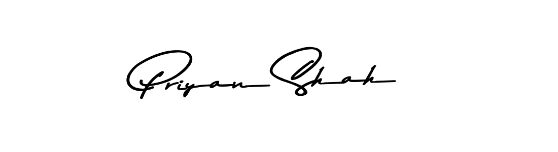 How to make Priyan Shah name signature. Use Asem Kandis PERSONAL USE style for creating short signs online. This is the latest handwritten sign. Priyan Shah signature style 9 images and pictures png