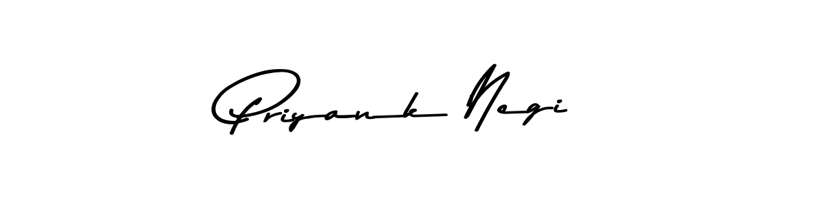 Make a beautiful signature design for name Priyank Negi. With this signature (Asem Kandis PERSONAL USE) style, you can create a handwritten signature for free. Priyank Negi signature style 9 images and pictures png