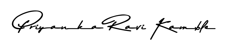 An effortless, minimalist signature concept for Priyanka Ravi Kamble using Asem Kandis PERSONAL USE design. Clean lines that look great on any document. Priyanka Ravi Kamble signature style 9 images and pictures png