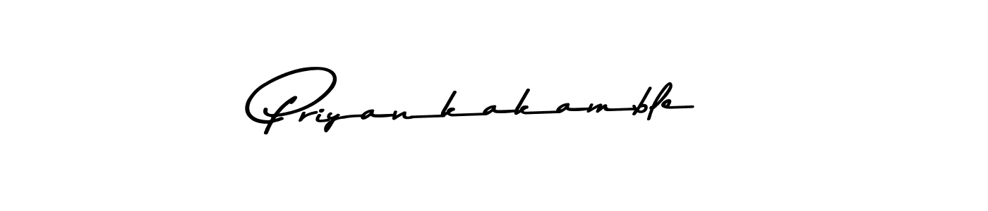 Make a beautiful signature design for name Priyankakamble. With this signature (Asem Kandis PERSONAL USE) style, you can create a handwritten signature for free. Priyankakamble signature style 9 images and pictures png