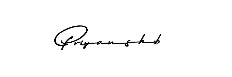 Create a beautiful signature design for name Priyanshb. With this signature (Asem Kandis PERSONAL USE) fonts, you can make a handwritten signature for free. Priyanshb signature style 9 images and pictures png