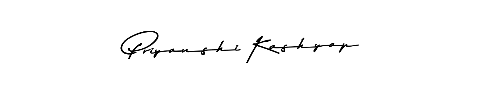 Create a beautiful signature design for name Priyanshi Kashyap. With this signature (Asem Kandis PERSONAL USE) fonts, you can make a handwritten signature for free. Priyanshi Kashyap signature style 9 images and pictures png