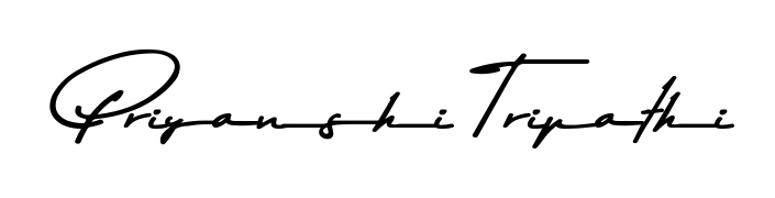 The Asem Kandis PERSONAL USE handwriting style adds charm and authenticity to name Priyanshi Tripathi. A wonderful choice for personal thank-you notes. Priyanshi Tripathi signature style 9 images and pictures png